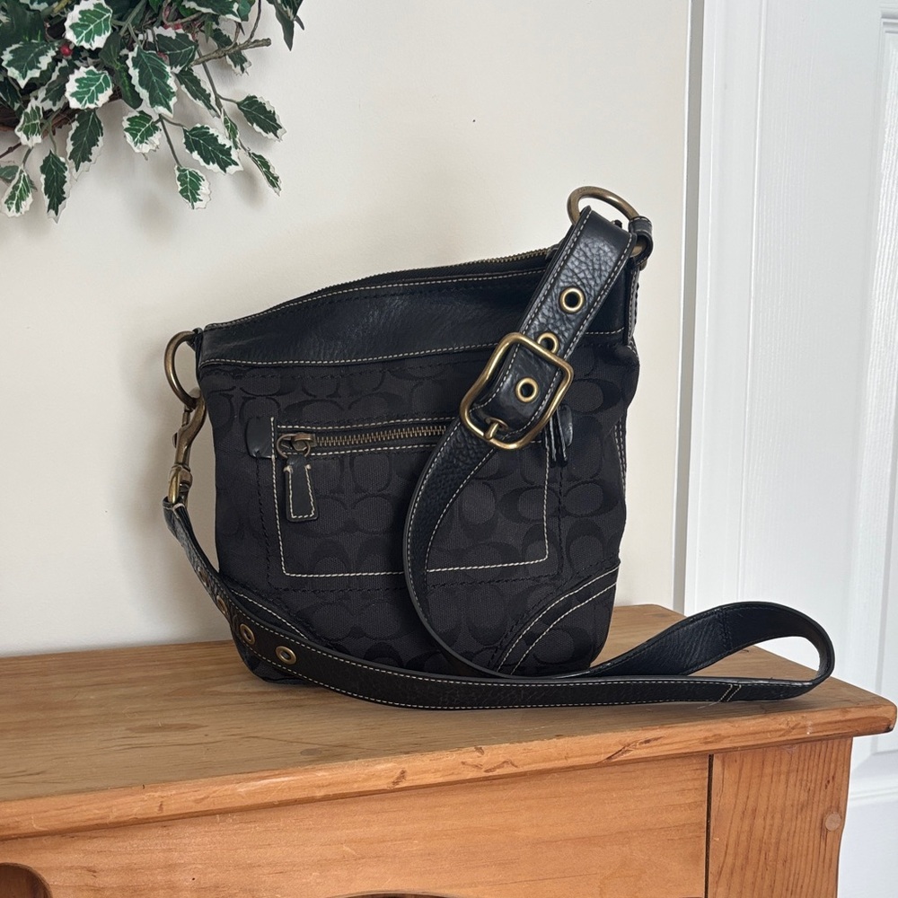 Coach signature crossbody bag
